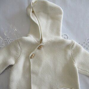 Zara Ivory Knit Baby Sweater, Size 6-9 Months, Great Condition
